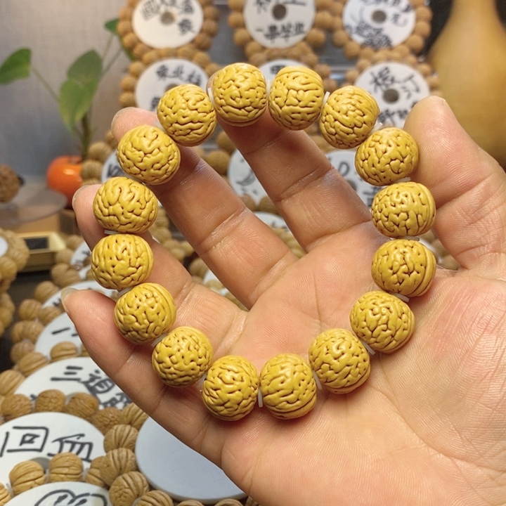 【闪购商品】黑****使桃核雕刻手串手链