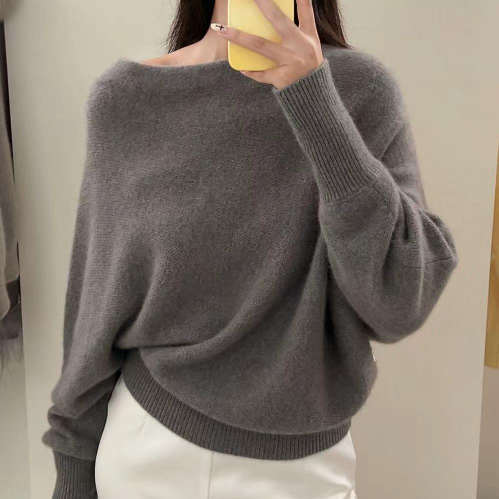 ANYUMO/安妤茉800172斜肩套头打底衫时尚百搭秋季女