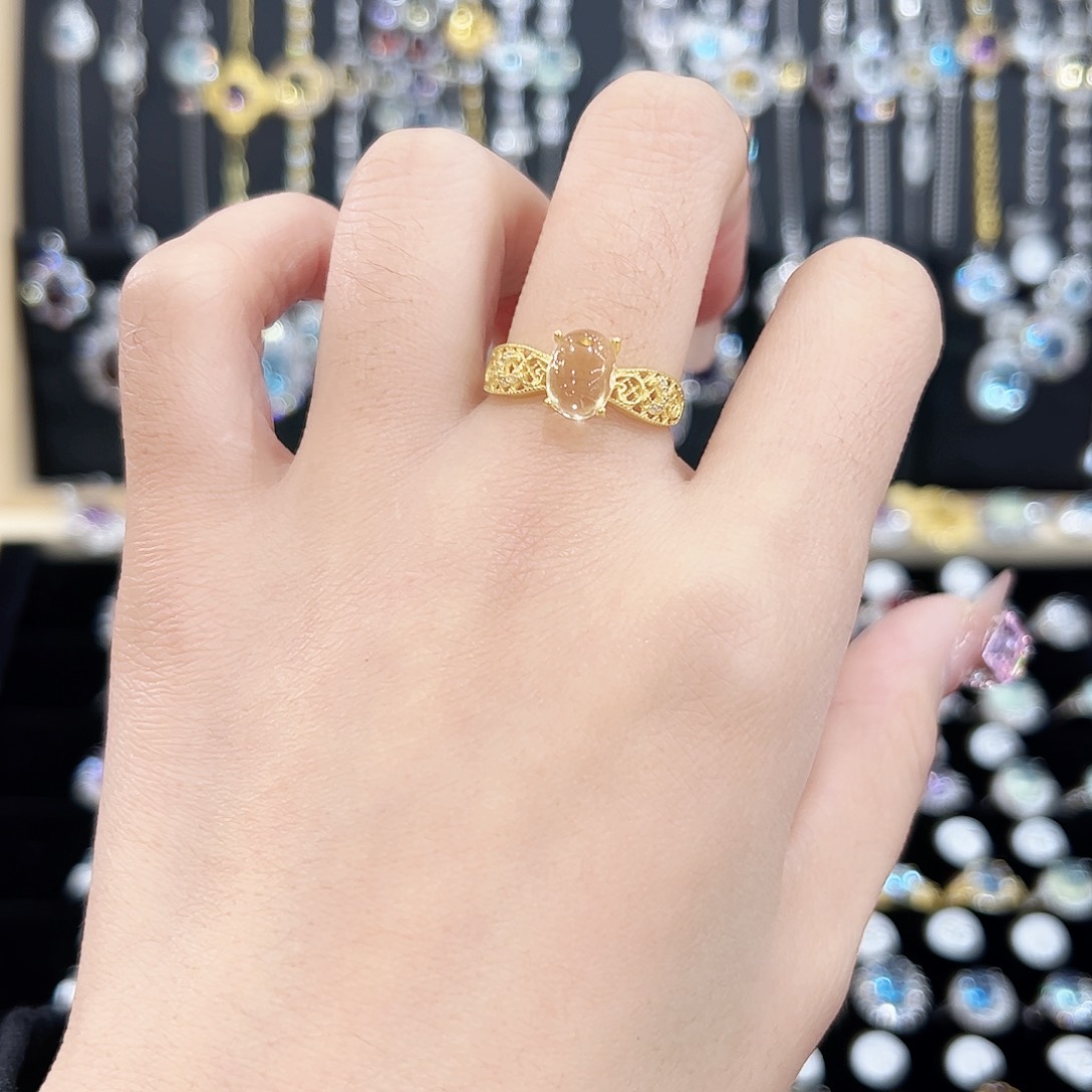 紫晶戒指银S925镶嵌天然