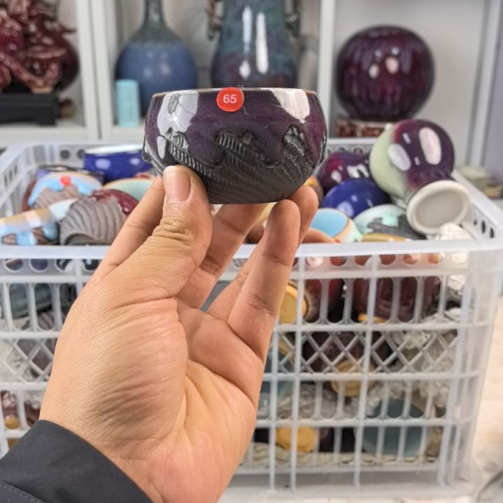 摆件钧瓷摆件神後鎮鈞瓷