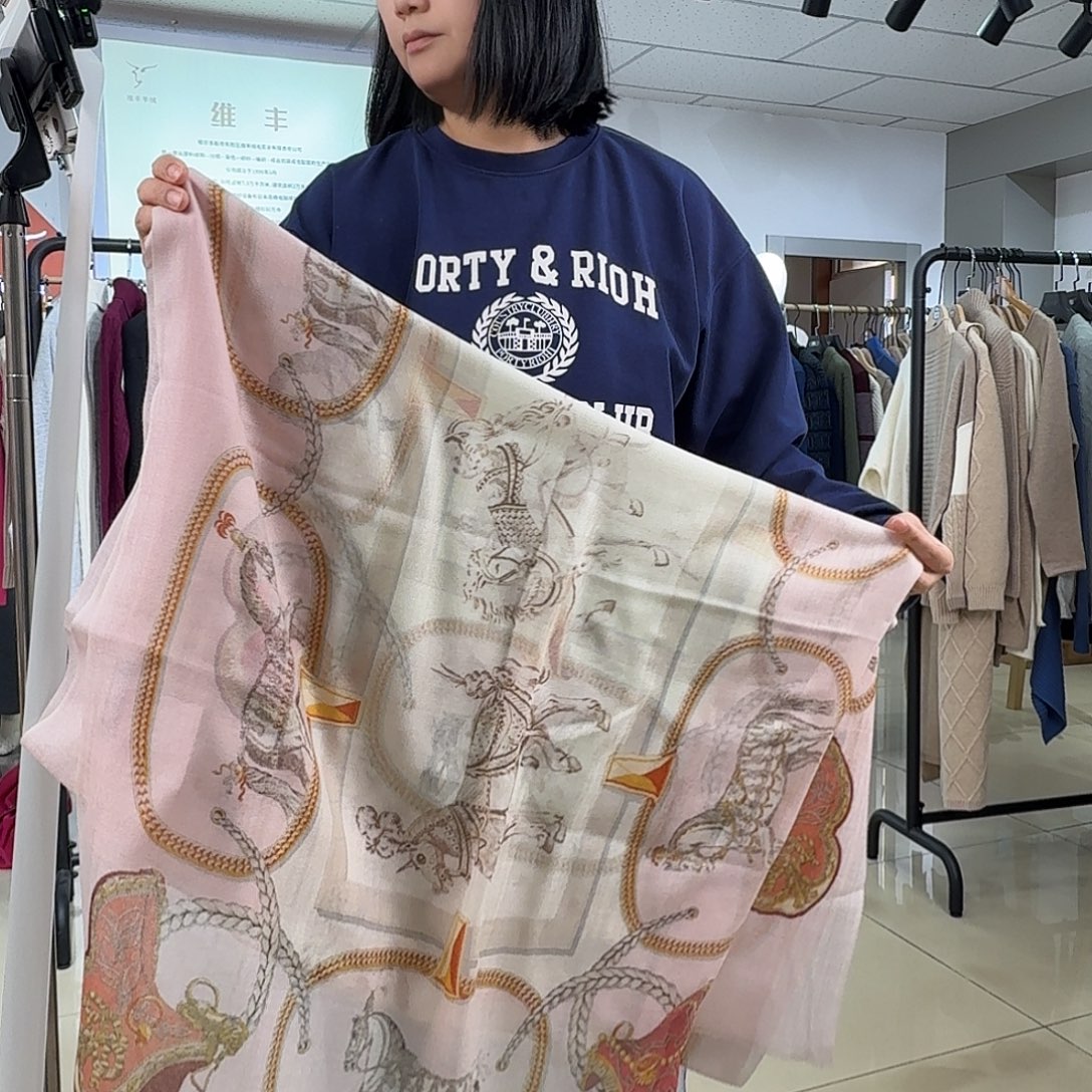 纯羊绒保暖围巾128