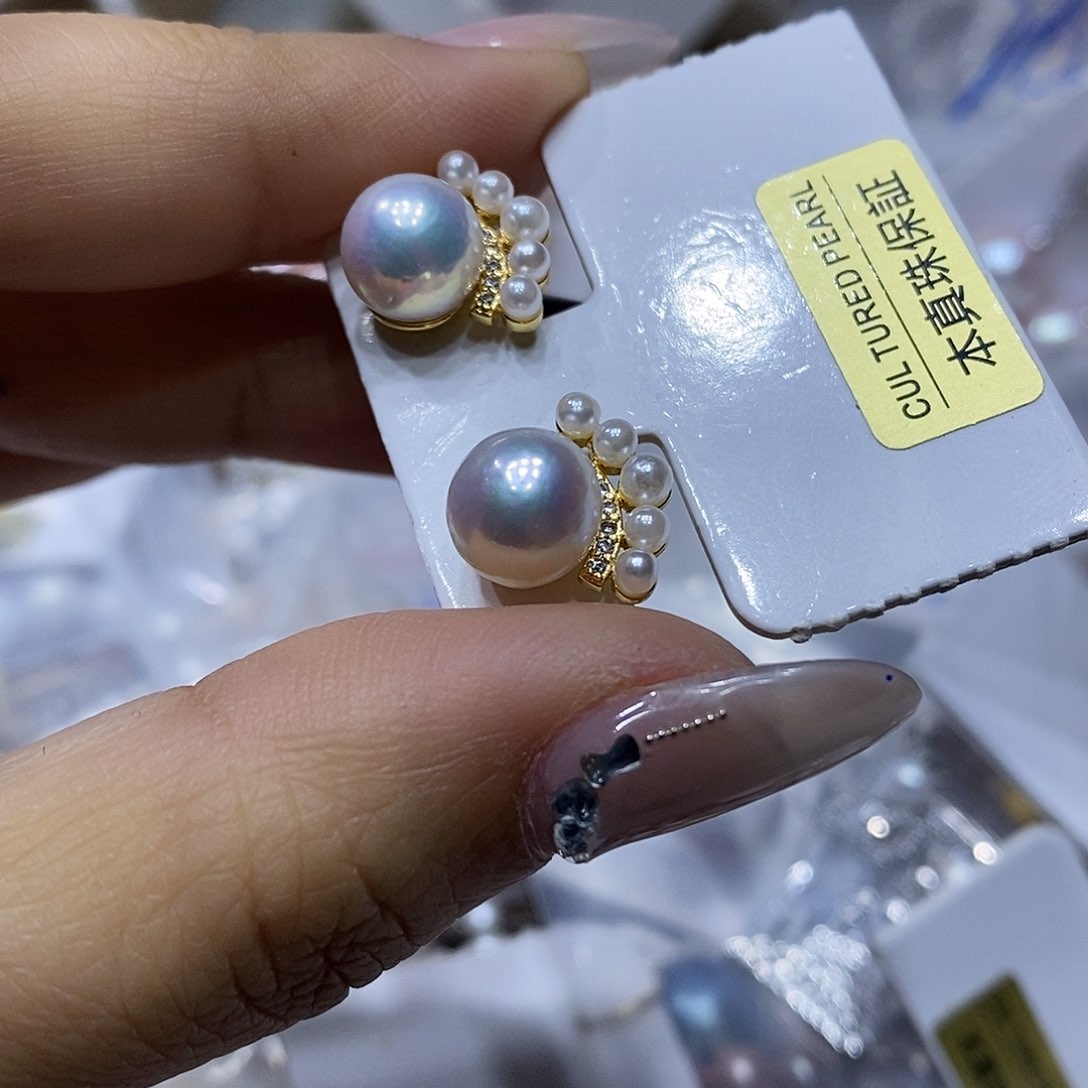 淡水珍珠吊坠银S925镶嵌