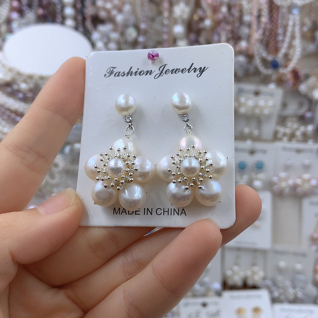 银S925镶嵌项链耳饰淡水珍珠