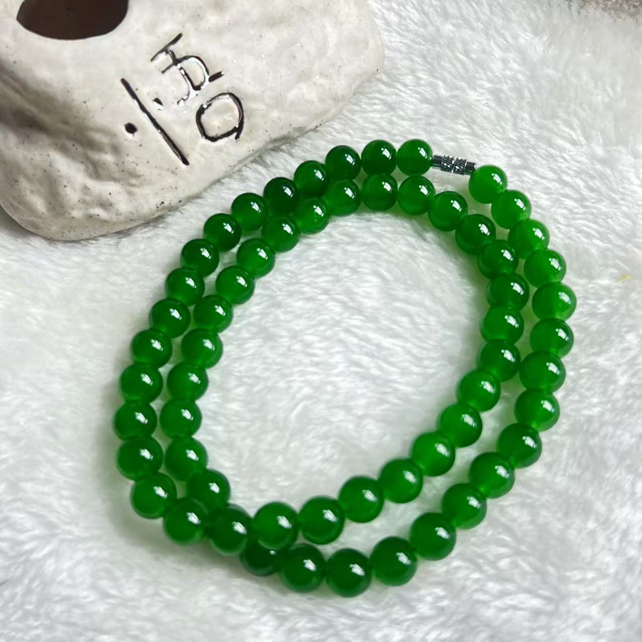 Y典藏品 绿圆珠k10时尚项链美观大气美轮美奂尽显魅力