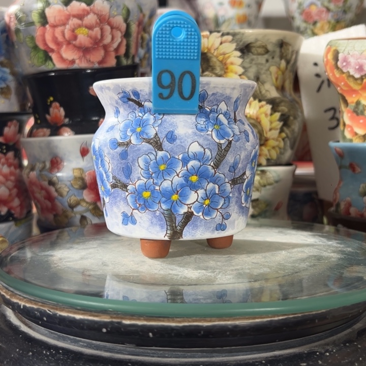 景德镇手绘花盆满38包邮偏远地区除外