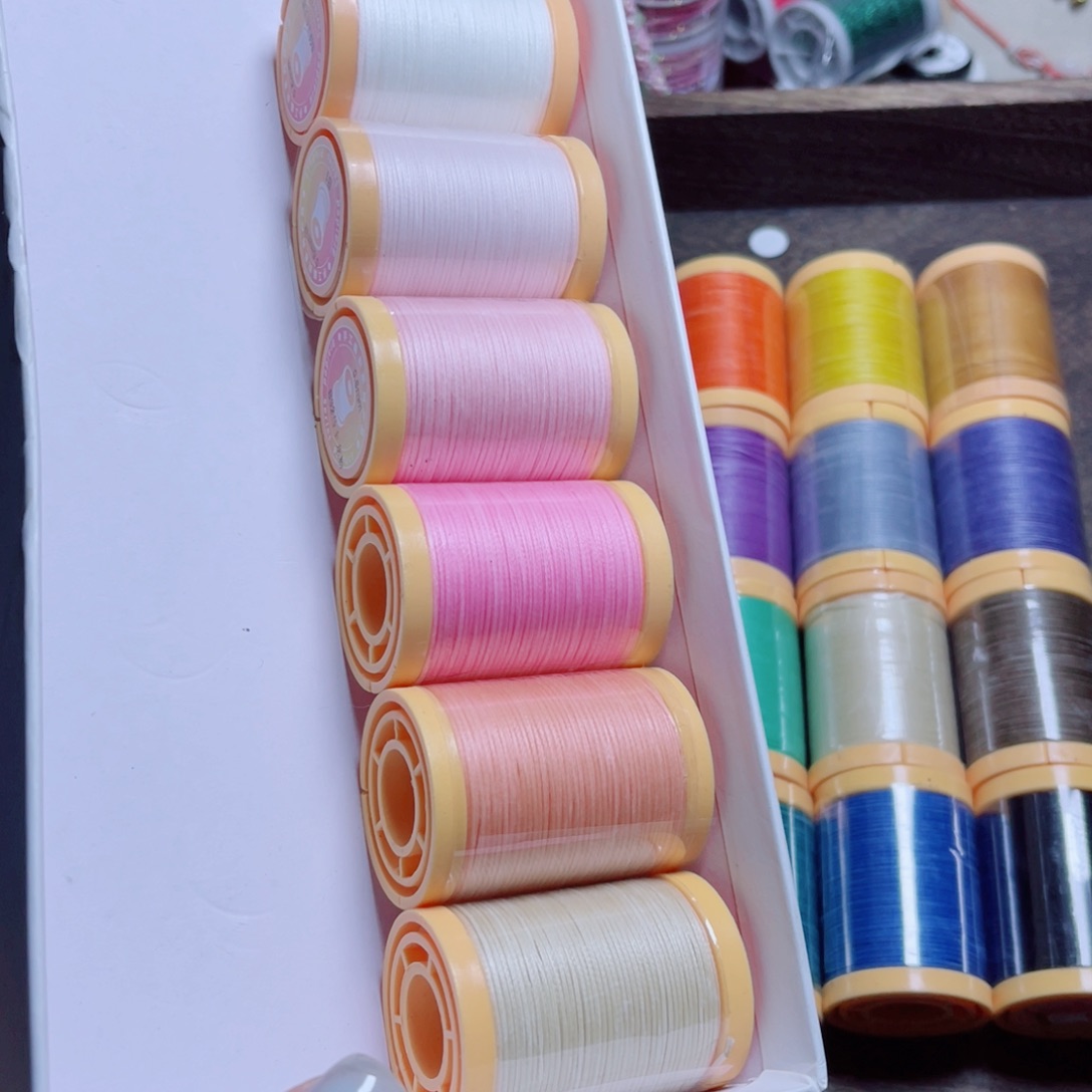 腈纶0.6扁蜡6色套盒粉色系