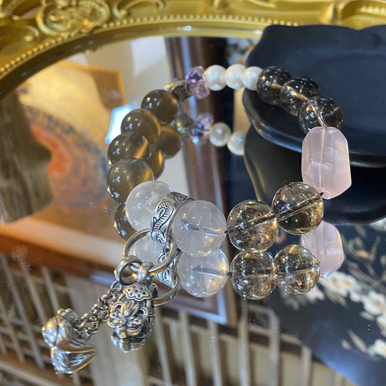 人间山茶A1-1072水晶手链美人有点冷