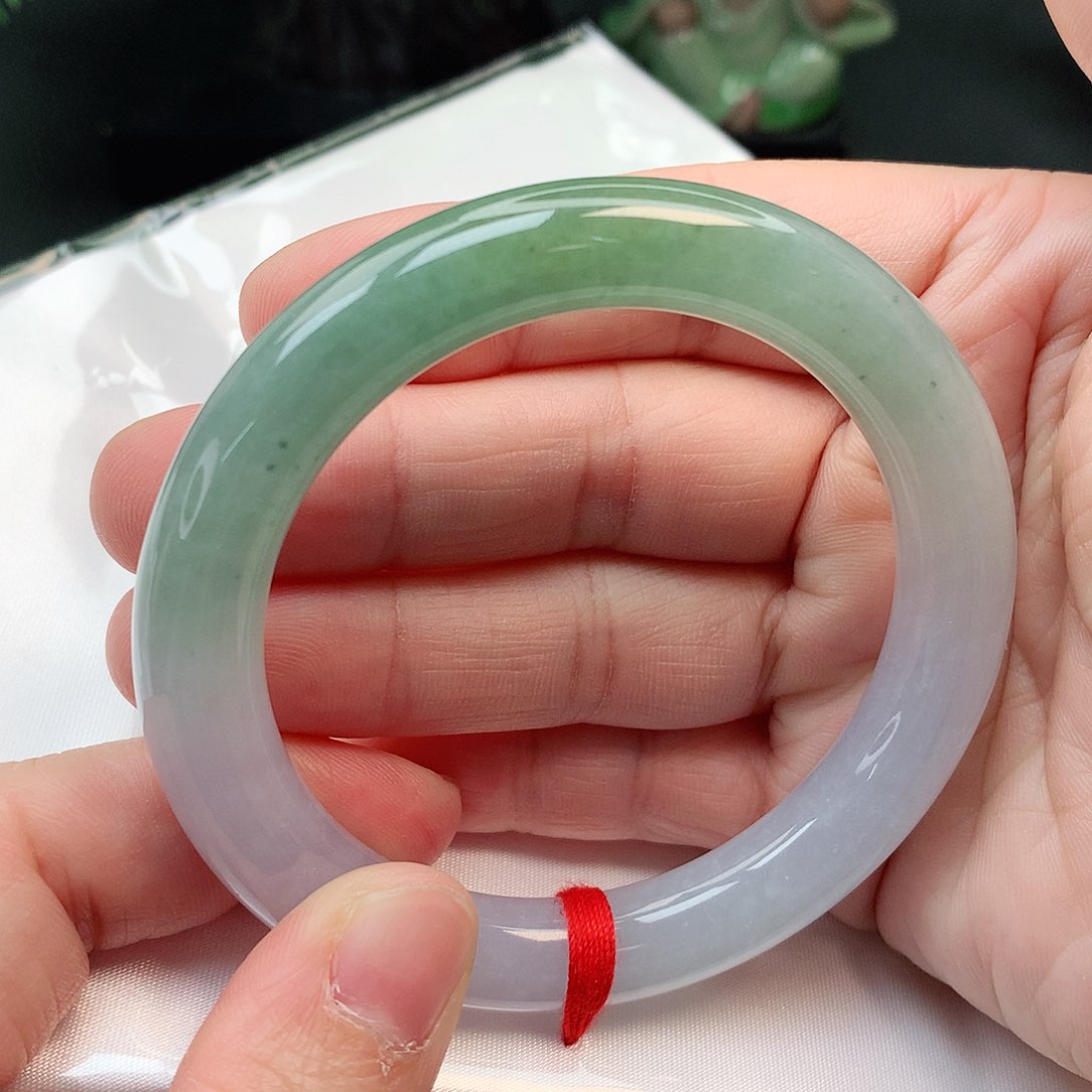 未镶嵌手镯翡翠圆条53.7圈