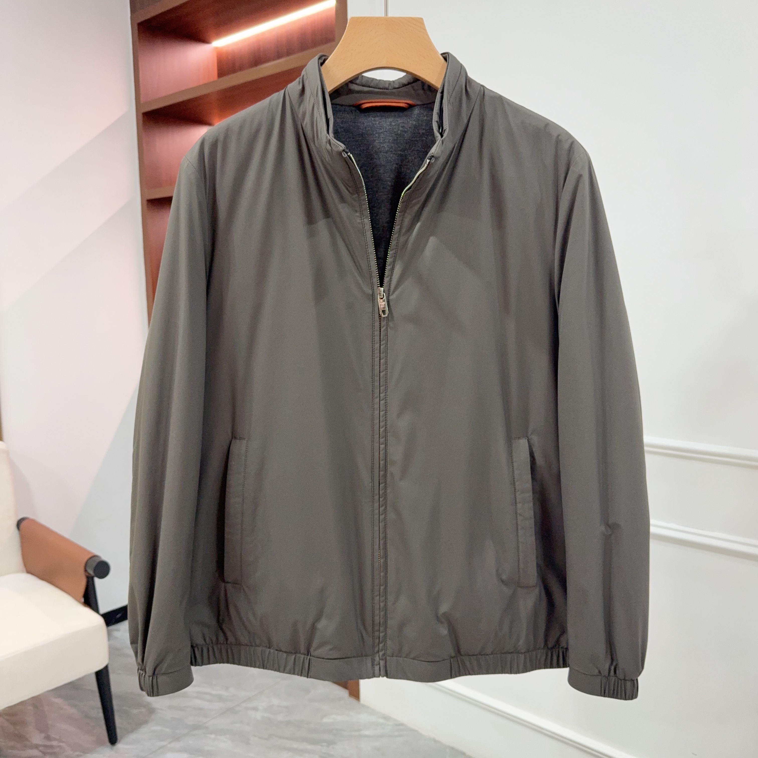 官方款号【QC3020】25秋冬新款轻奢老钱可拆卸帽棉服夹克外套
