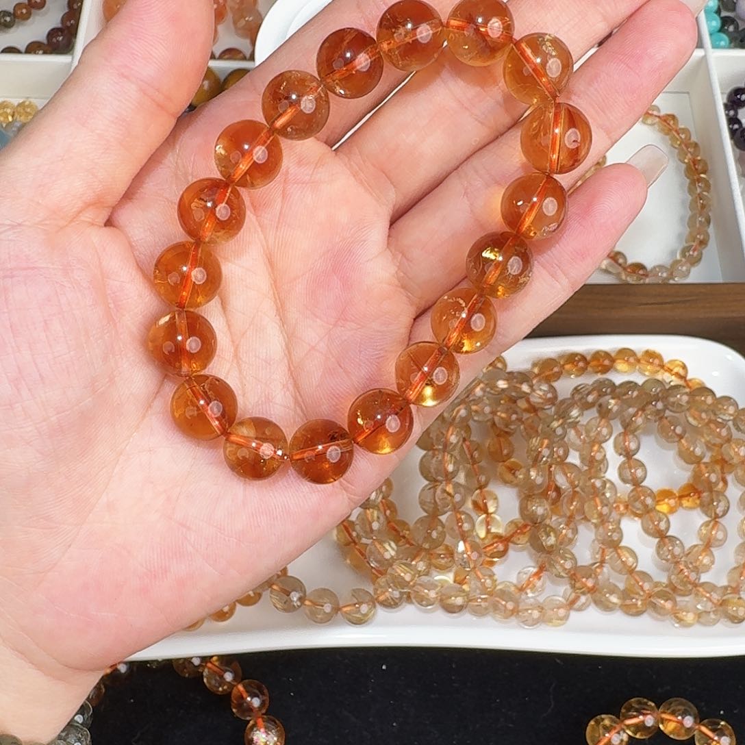 水晶手链未镶嵌沫暴力黄黄塔金