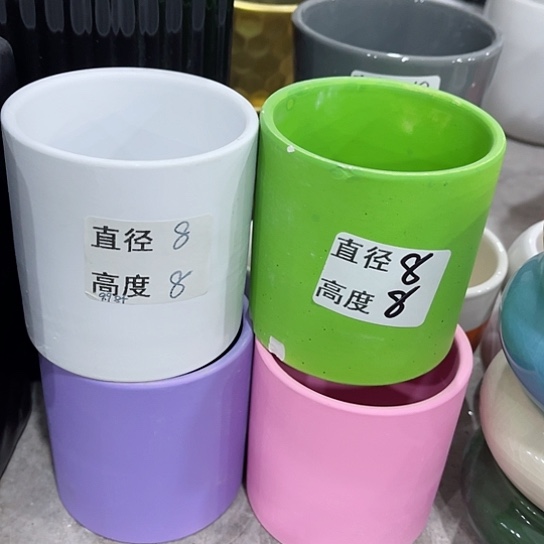 多肉绿植陶瓷花盆9.9包邮，有孔