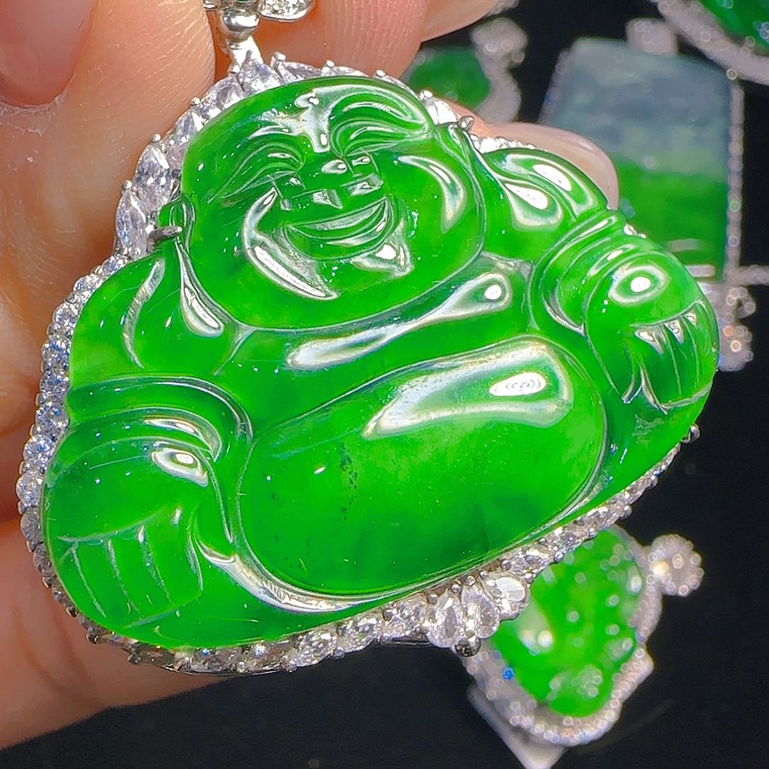 翡翠吊坠(赠链)银S925镶嵌