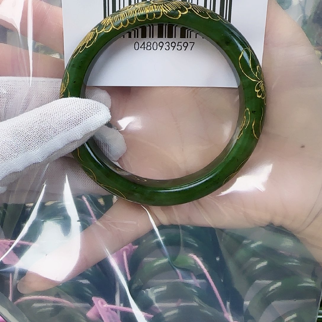 和田玉（碧玉）手镯未镶嵌62