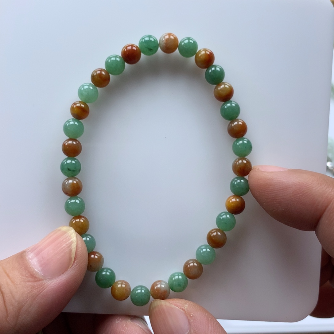 *****翡翠未镶嵌手串缅甸天然翡翠手串5.7卡