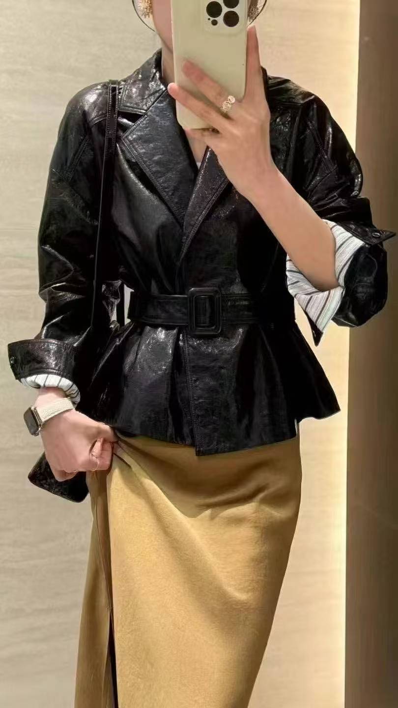 新款高腰款明星同款秋冬短款外套皮衣ins外套女休闲