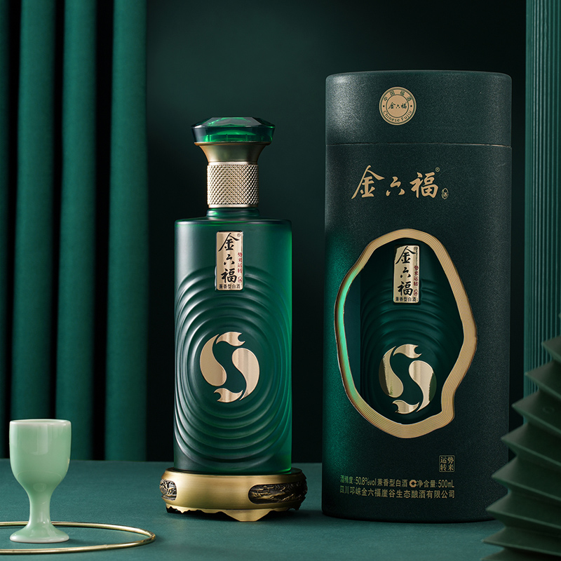 金六福势来运转500ml 优级白酒兼香型纯粮酿造送礼盒装佳品50.8度