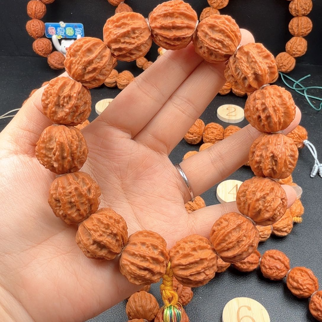 文玩核桃手串粗筋手持