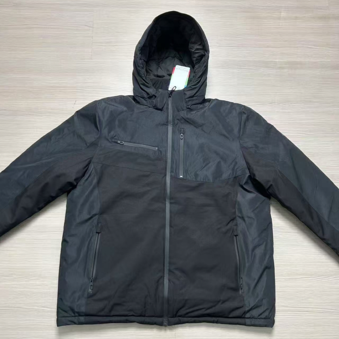 秋冬户外拼色冲锋棉服防风外套带可拆卸帽子