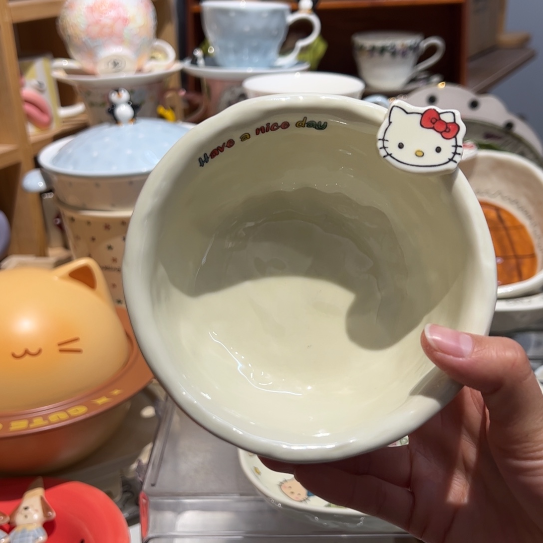 带kt米黄米饭碗单个