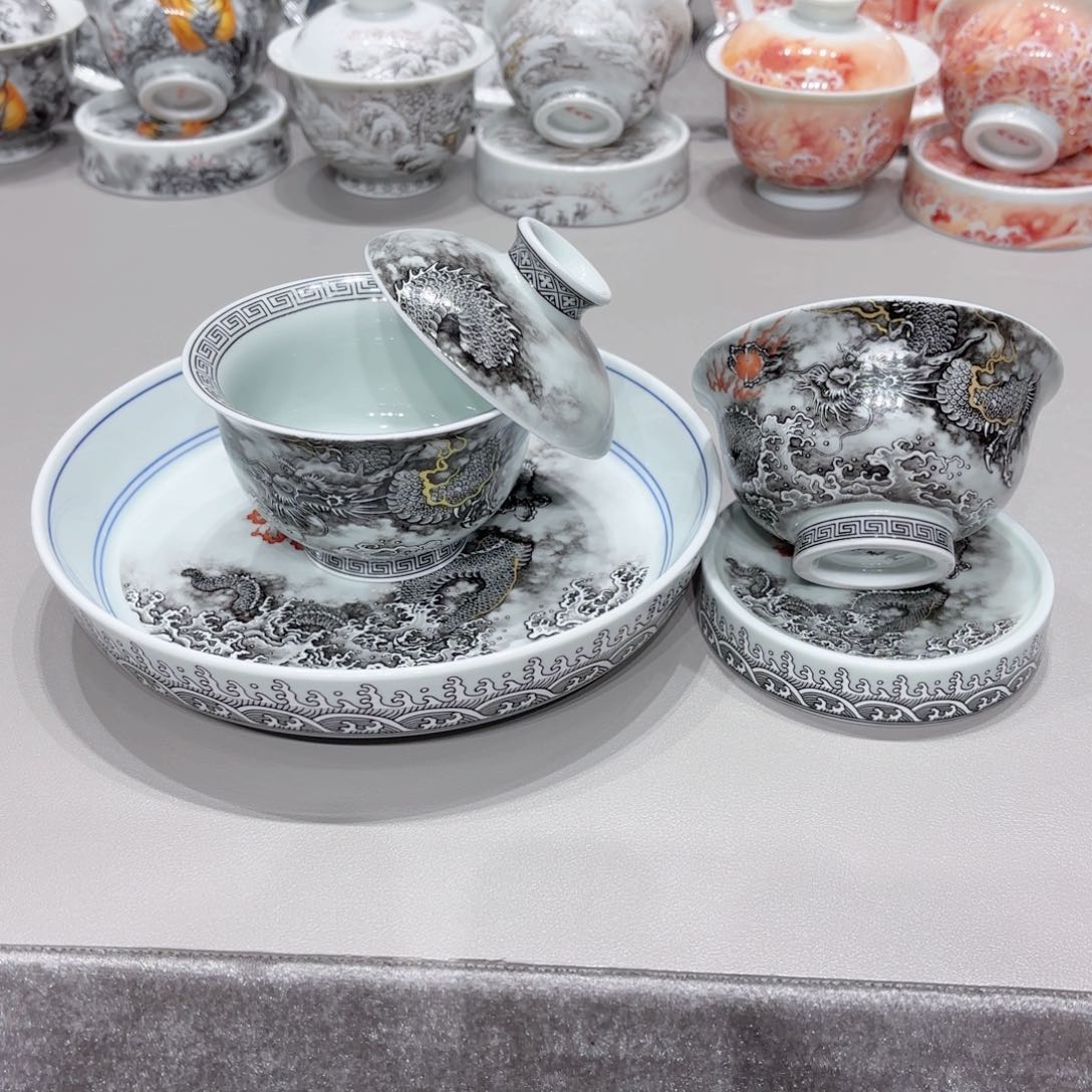 盖碗景德镇高温茶具