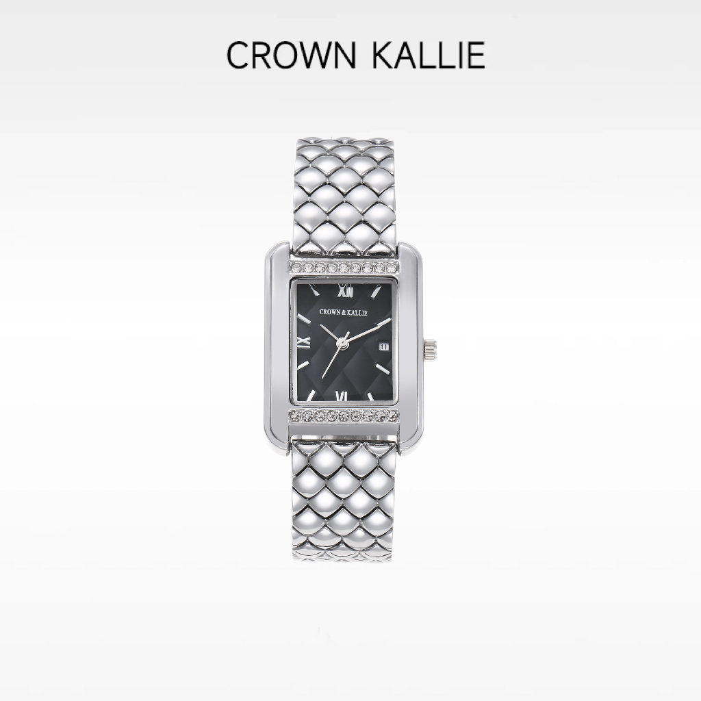 【Crown kallie】官方正品坦克方盘百搭时尚潮流经典女士腕表ck8114
