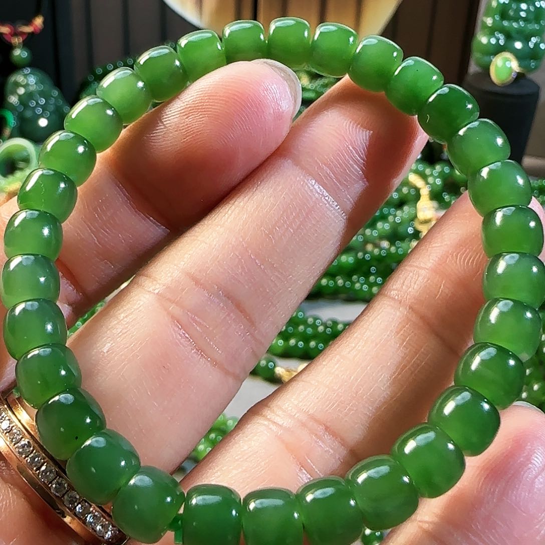 和田玉（碧玉）手链未镶嵌