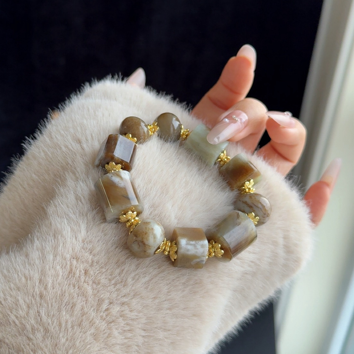 手链 焦糖玛奇朵手串美拉德风轻奢百搭DIY手串