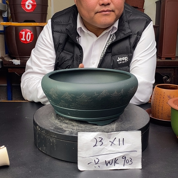 紫砂花盆货号一只WK903