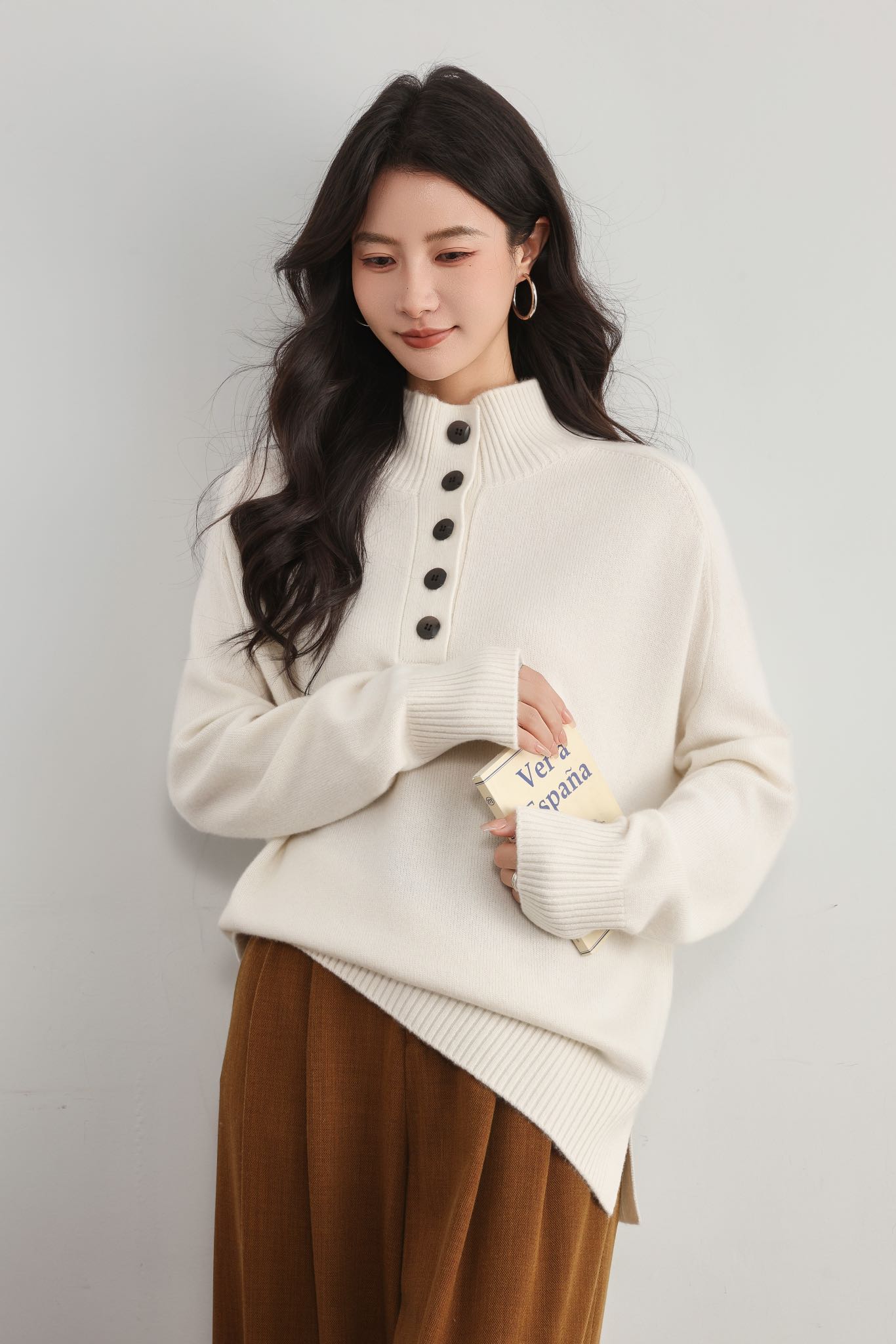 【小禾原版开发 】【康赛妮12.5支丝羊绒】加厚羊绒衫9032