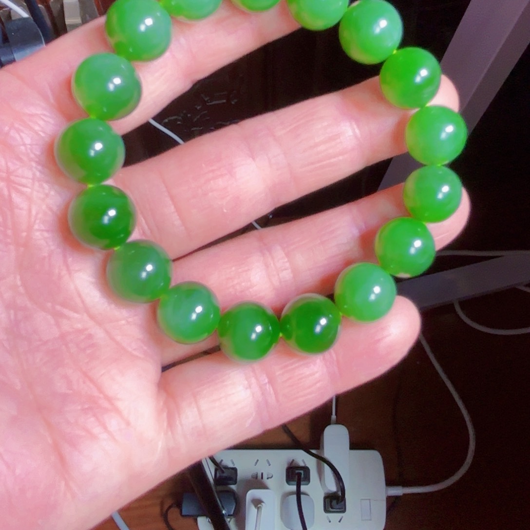 和田玉（碧玉）手串未镶嵌喜*