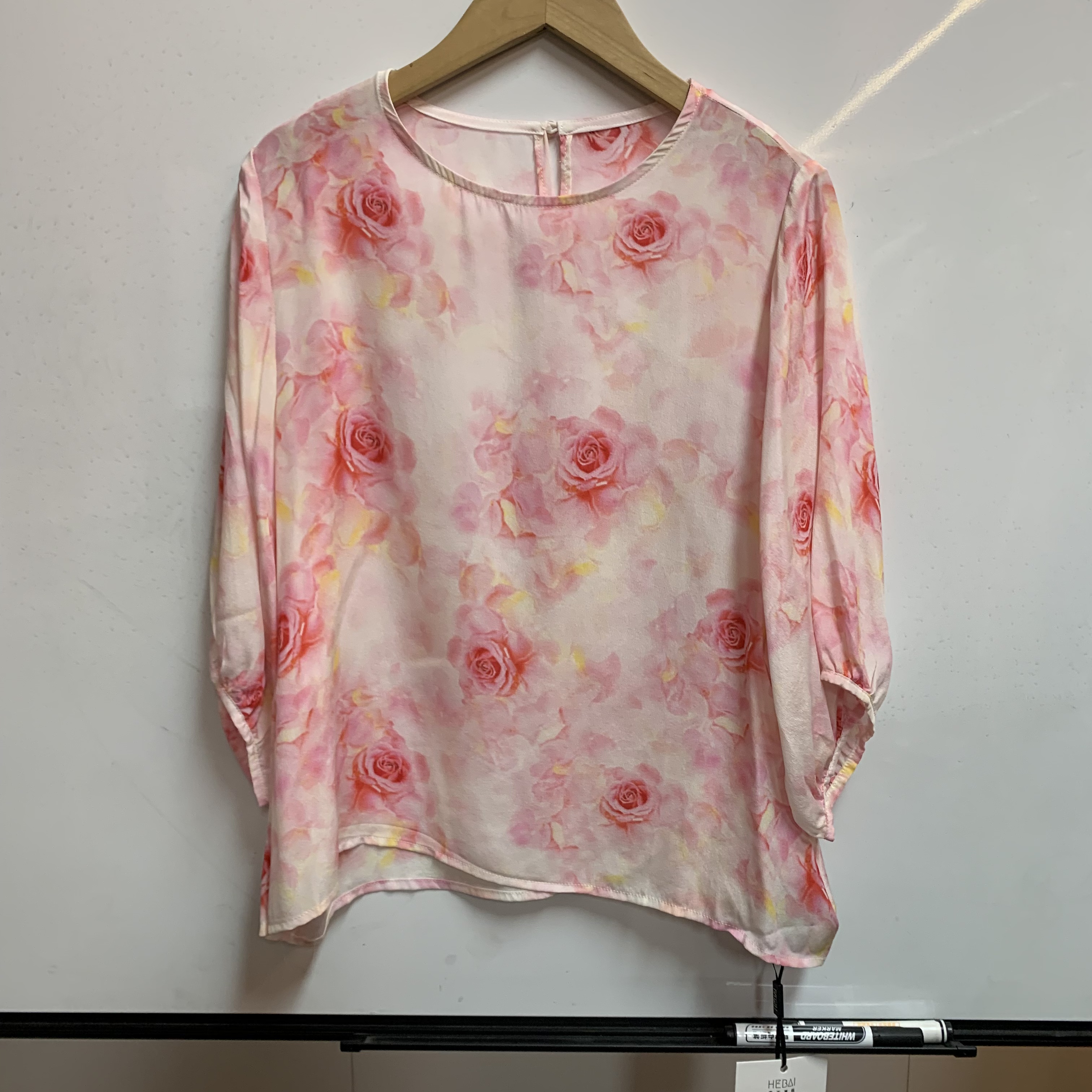 100桑蚕丝真丝双绉上衣E272