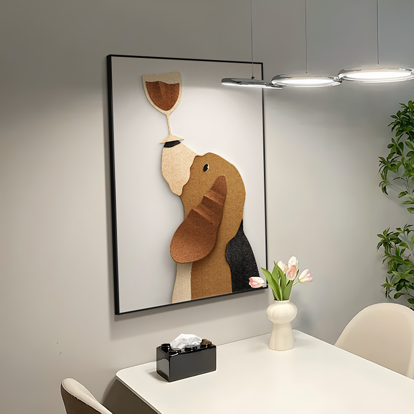 现代简约餐厅装饰画餐桌墙面布置2026新款饭厅背景轻奢高级感挂画