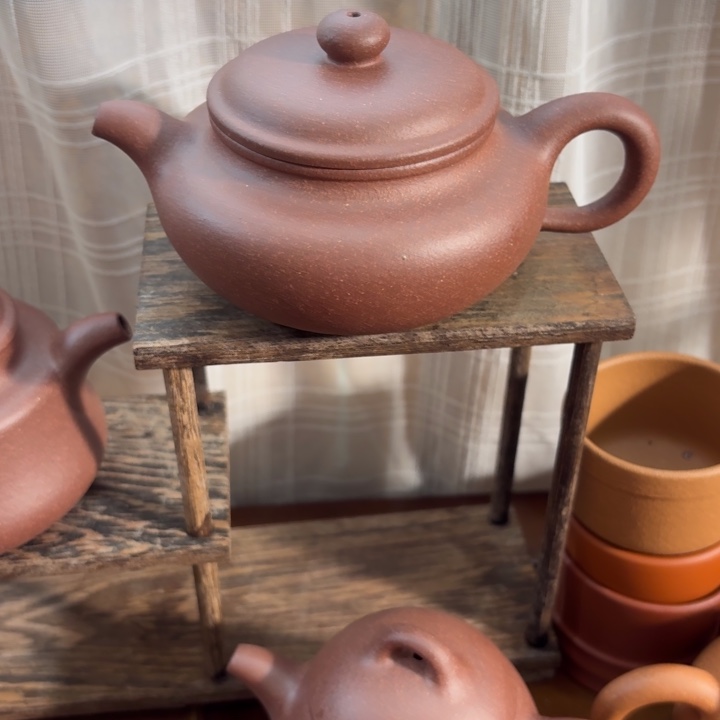 茶壶紫砂原矿半手工紫泥仿工200cc