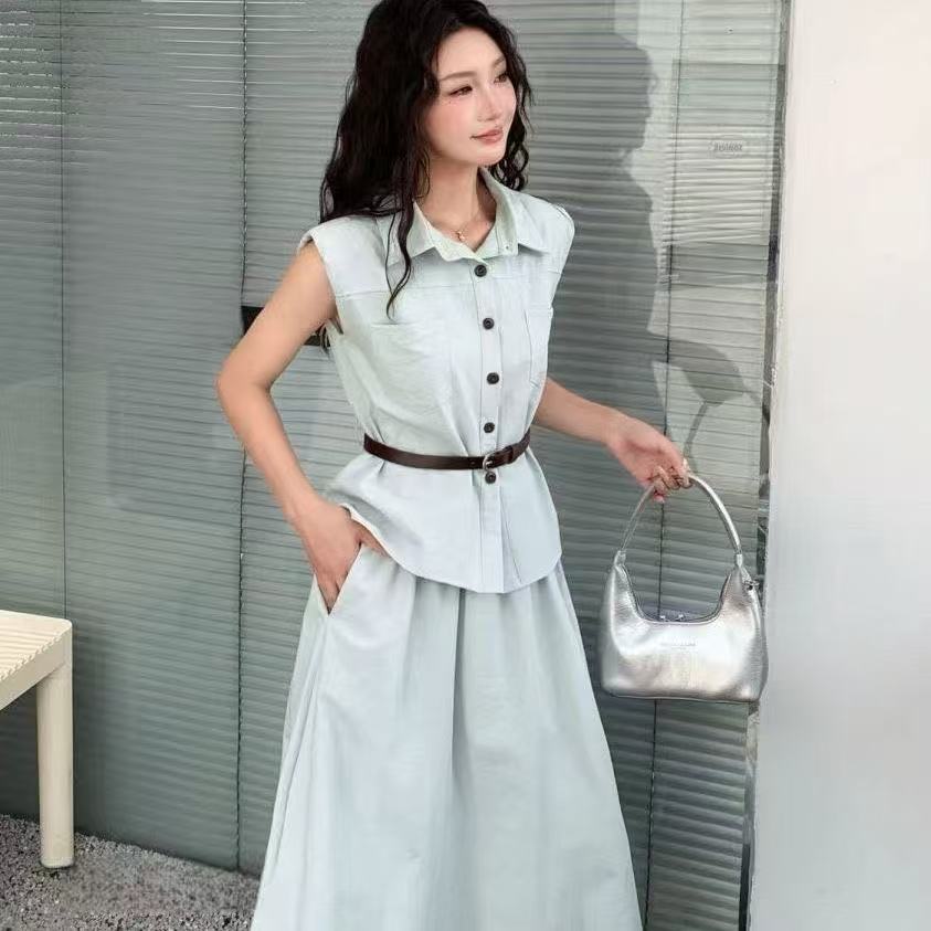 2502#时尚套装洋气减龄显瘦百搭两件套套装