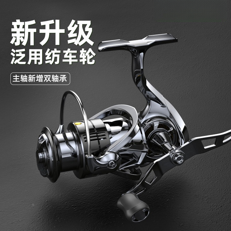 德国全金属视频纺车轮无间隙路亚正品鱼轮微物双摇臂路滑漂海钓矶