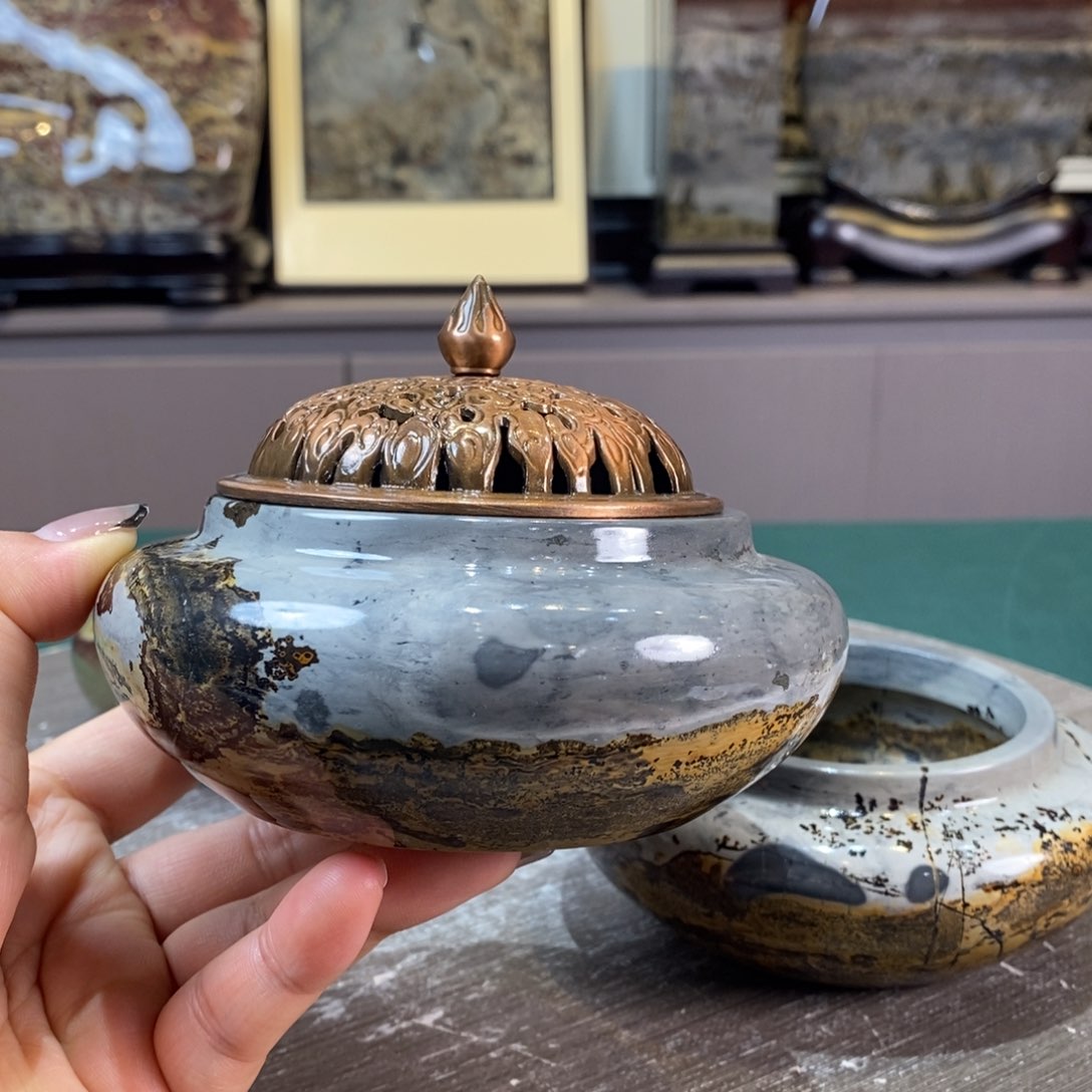 石材广西国画石草花石