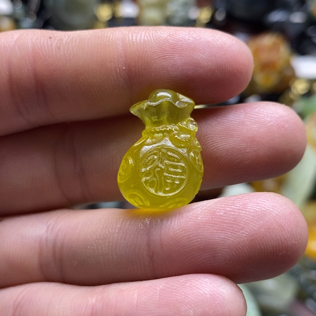 岫玉福袋吊坠未镶嵌