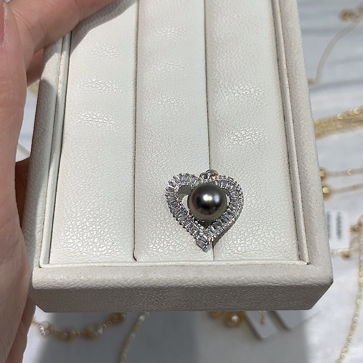 海水珍珠吊坠(不含链)银S925镶嵌