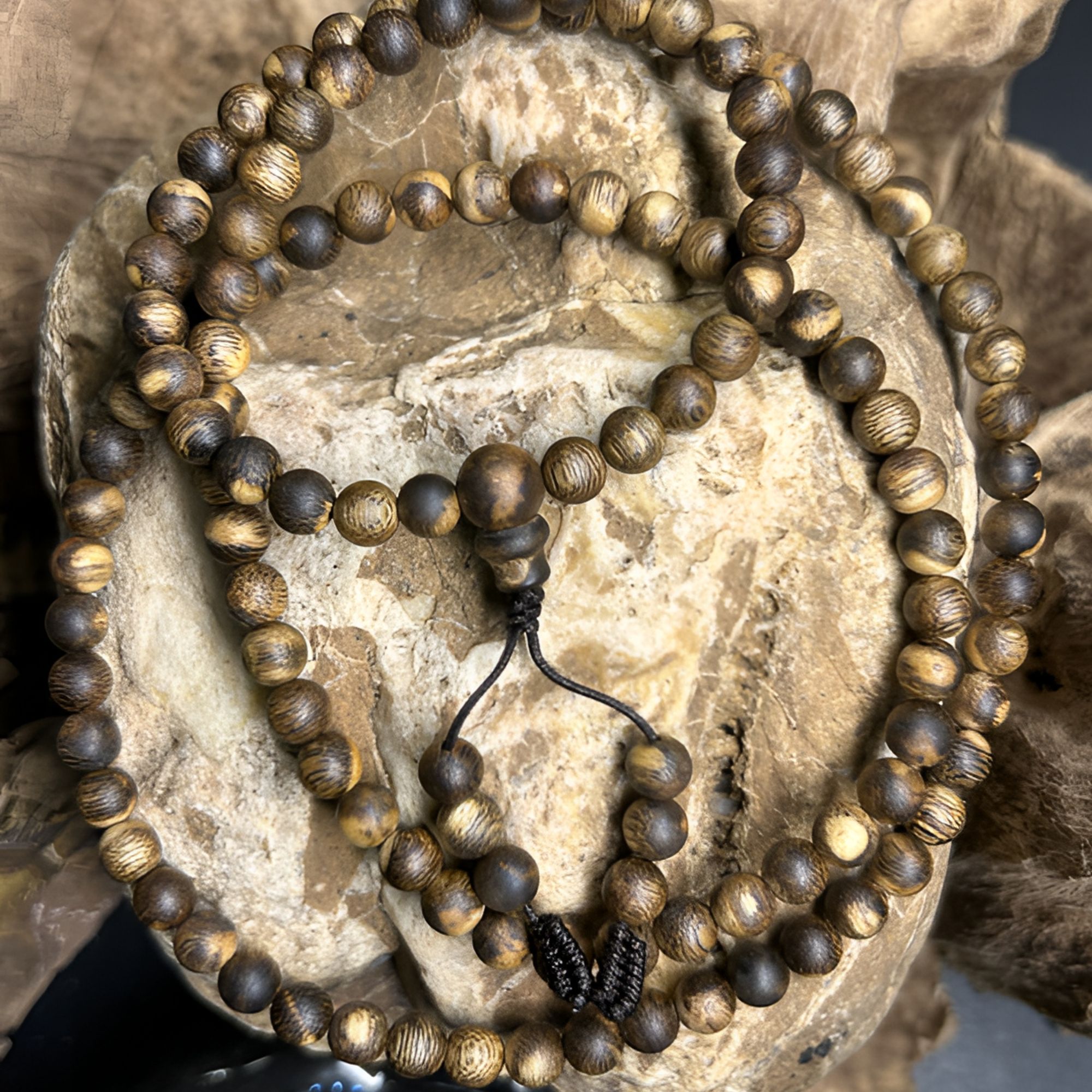 沉香【卡0.6圆珠多圈白棋】海南天然树心油老料手串 多样性发其一