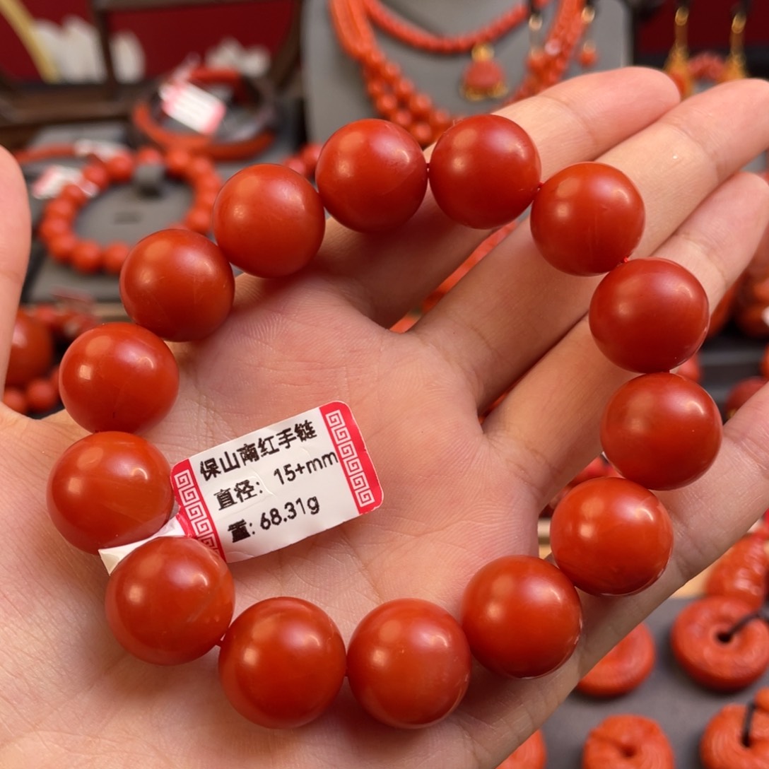 南红玛瑙15+mm 单圈未镶嵌