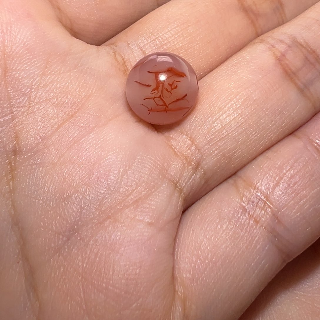 南红玛瑙珠宝奇石未镶嵌幸**神冰飘圆珠