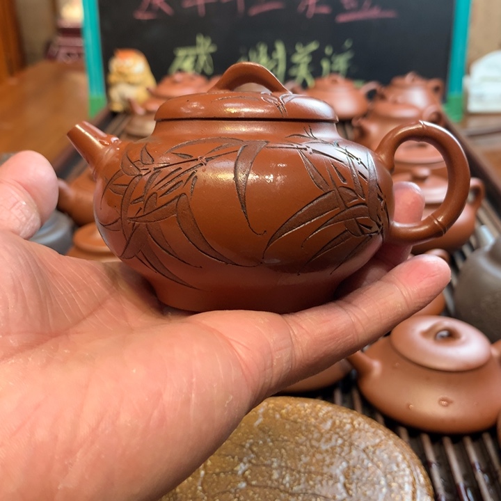 紫砂茶壶原矿朱泥200cc