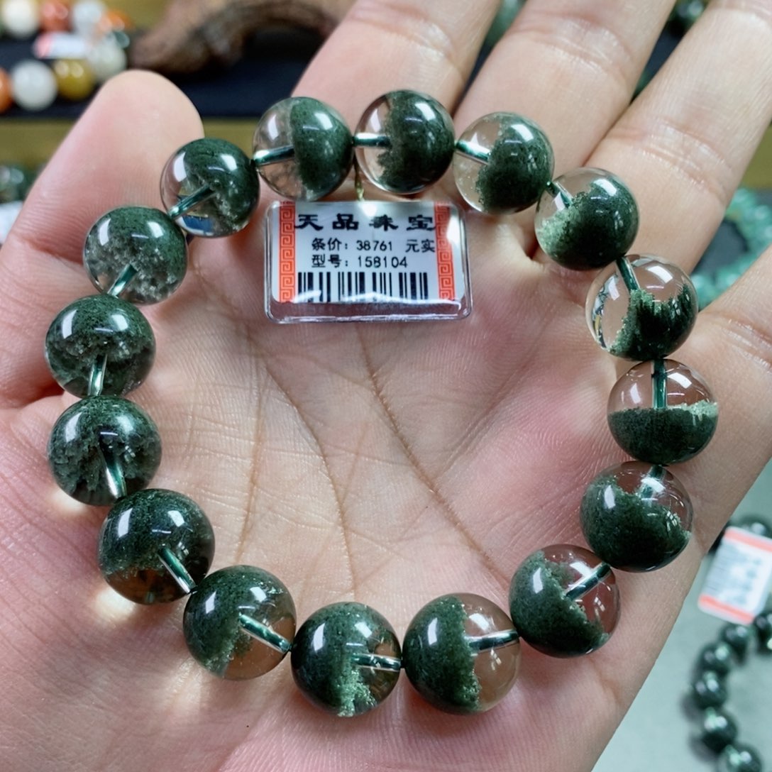 水晶手串未镶嵌秋*绿幽灵158104