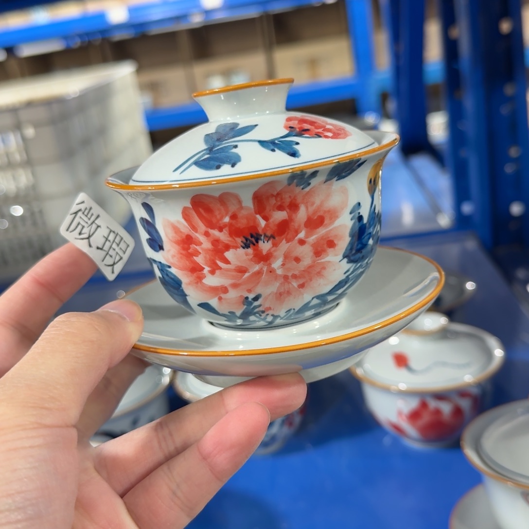 釉下彩纯手绘微瑕