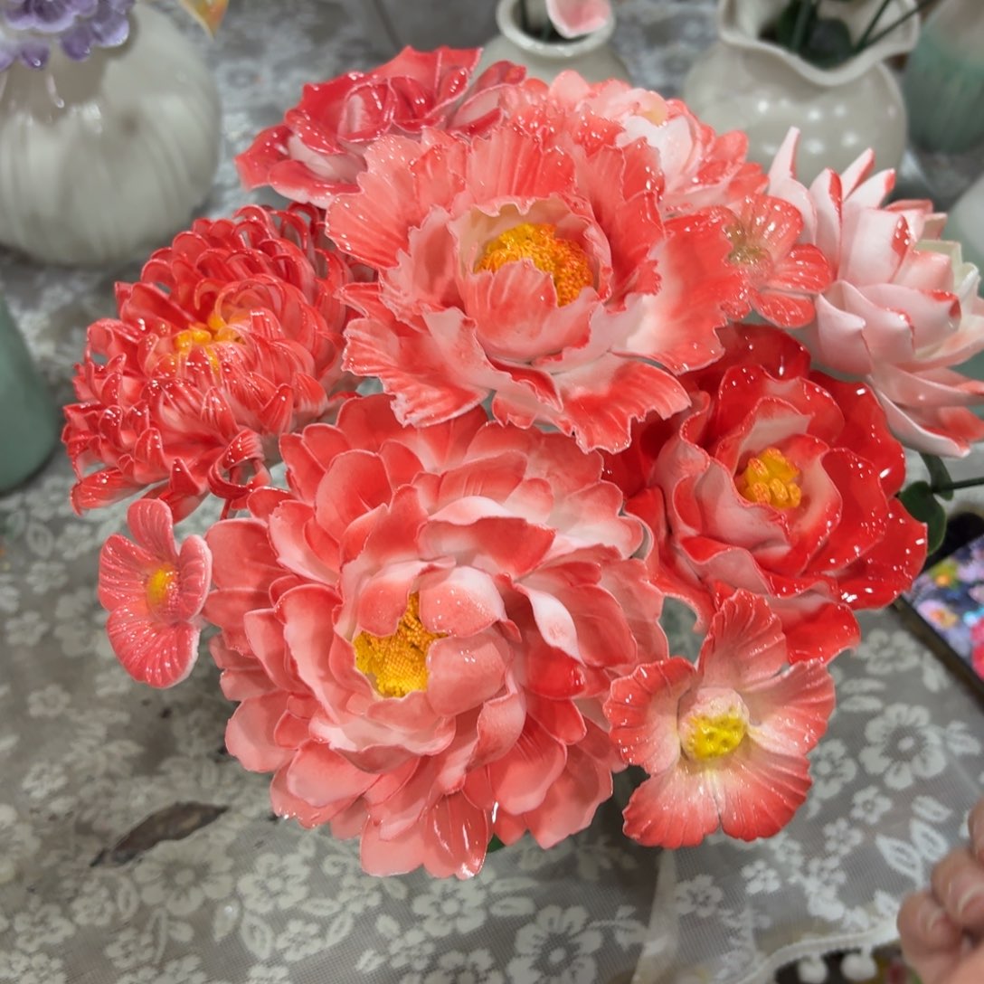 1931 陶瓷花拍满20元发货，退款拉黑