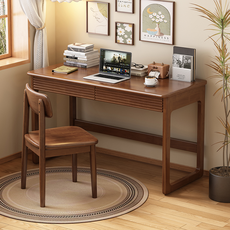 实木书桌小户型书桌椅家写字家用儿童书桌书桌初中生电脑桌椅