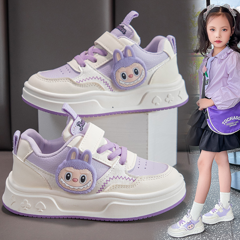 拉布布女童鞋子公主鞋2025新款秋季儿童软底休闲运动板鞋女孩爆款