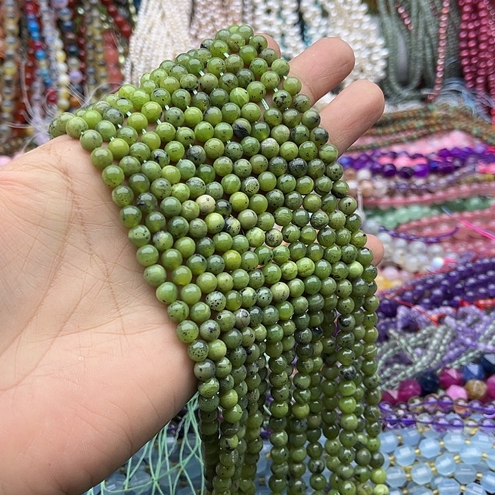 玛瑙/玉髓未镶嵌珠宝半成品2条6mm药王石