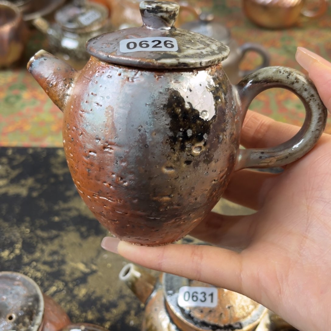 杯?***葭柴烧茶器粗陶壶