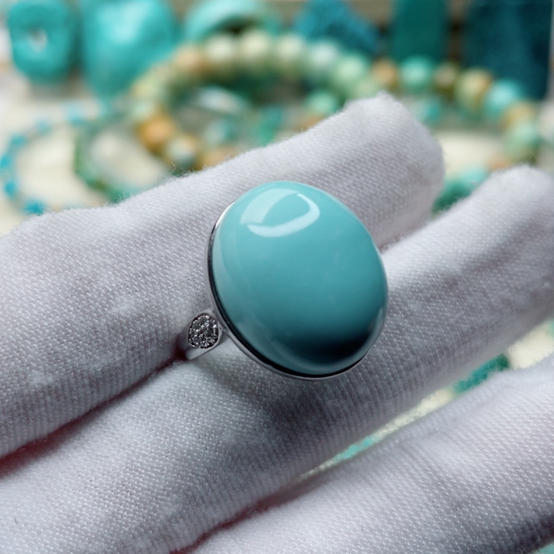 绿松石银S925镶嵌珠宝奇石